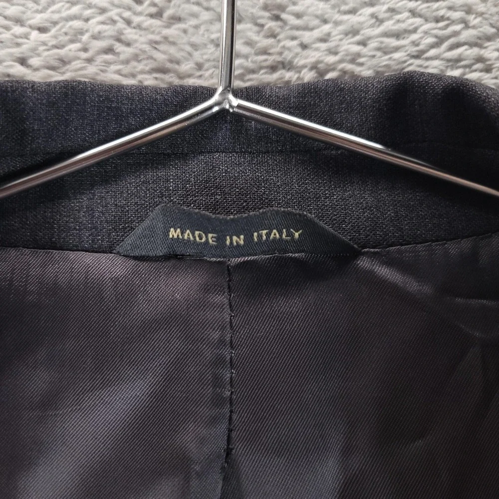 Banana Republic Suit Jacket Mens 40R Gray Wool Stretch Made In Italy Wedding